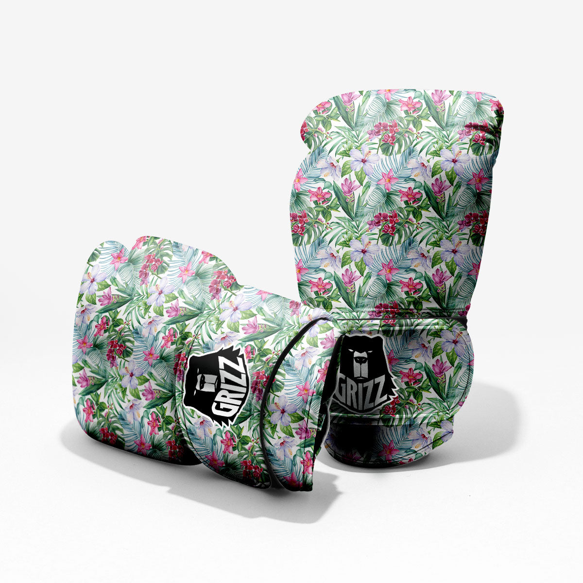 Monstera Hawaii Hibiscus Print Pattern Pro Boxing Glove
