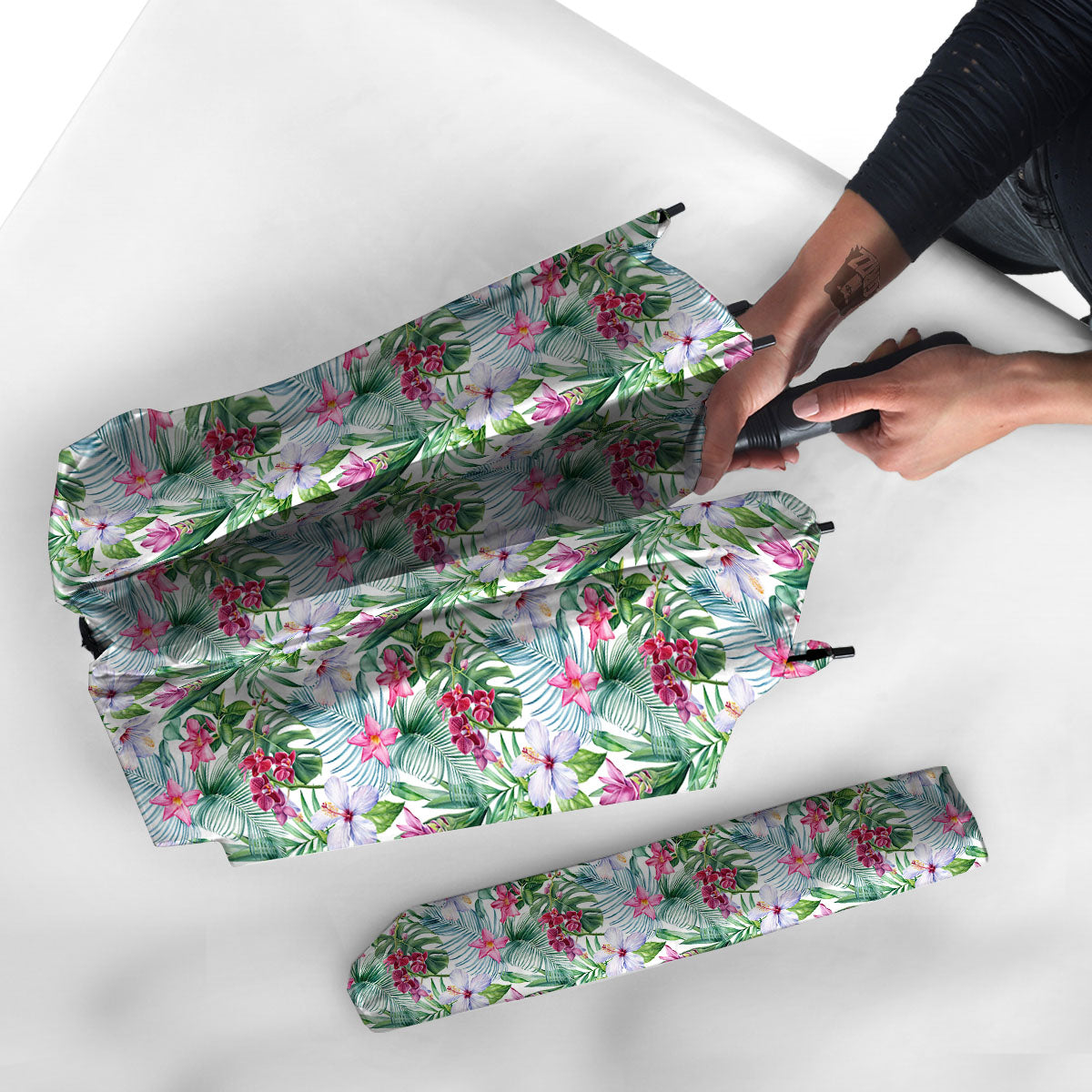 Monstera Hawaii Hibiscus Print Pattern Umbrella-grizzshop