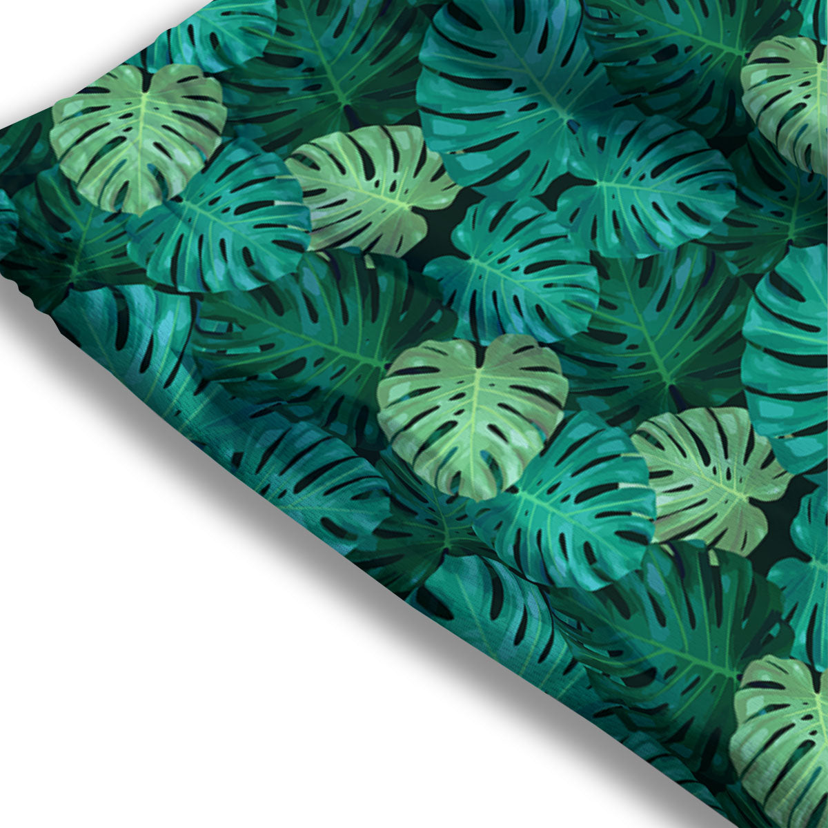 Monstera Leaf Green Print Mesh Shorts