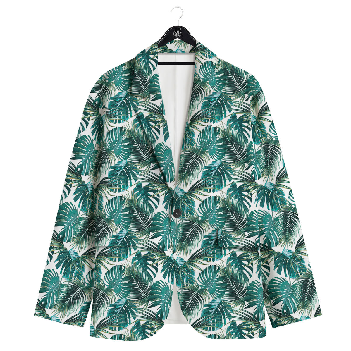 Monstera Leaves Palm Print Pattern Men's Sport Coat-grizzshop