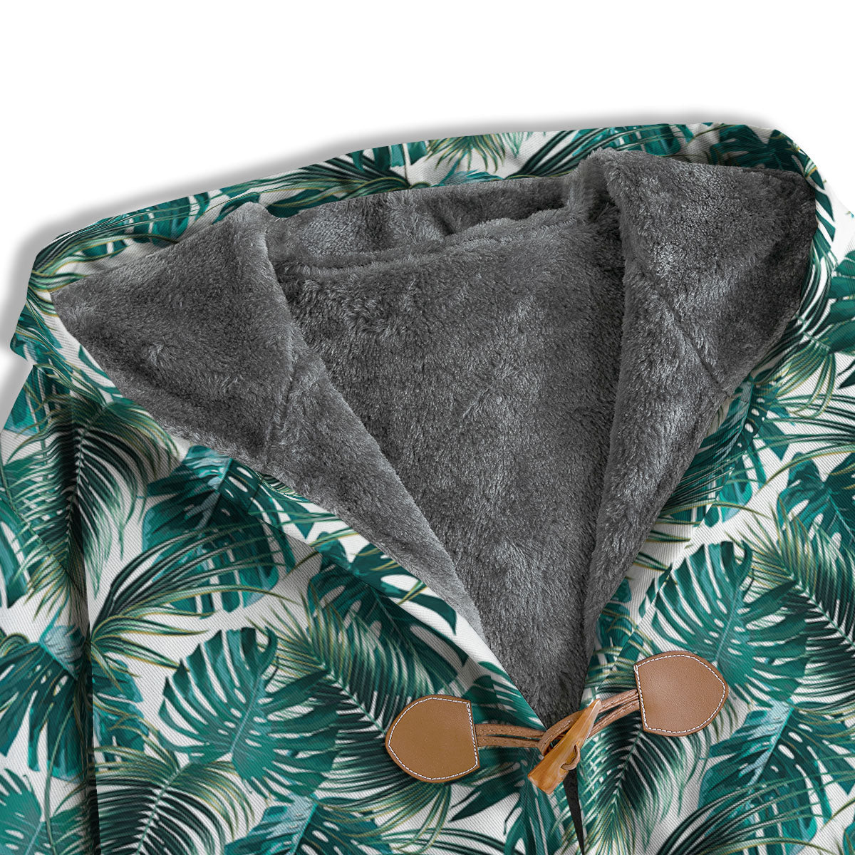 Monstera Leaves Palm Print Pattern Men's Windbreaker Jacket-grizzshop