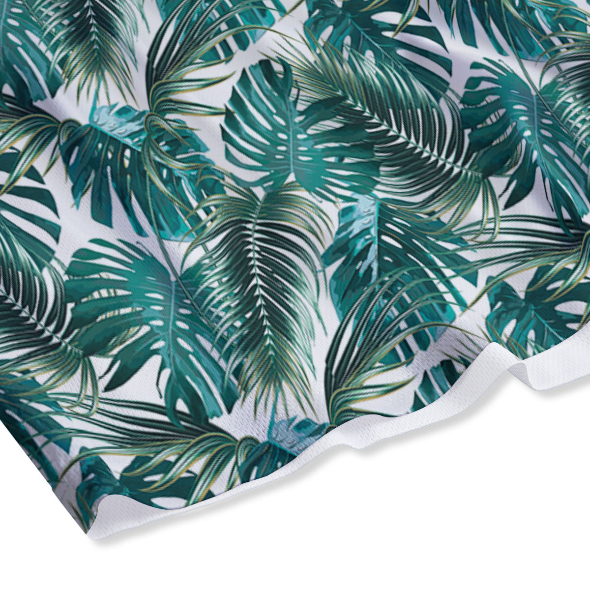 Monstera Leaves Palm Print Pattern Mesh Shorts
