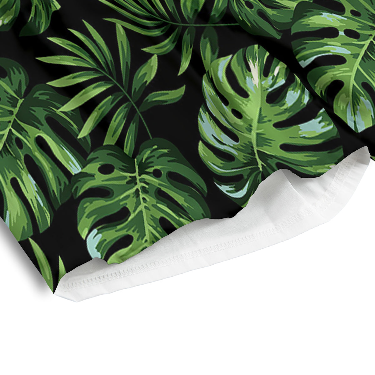 Monstera Leaves Tropical Print Pattern Men's Athletic Shorts