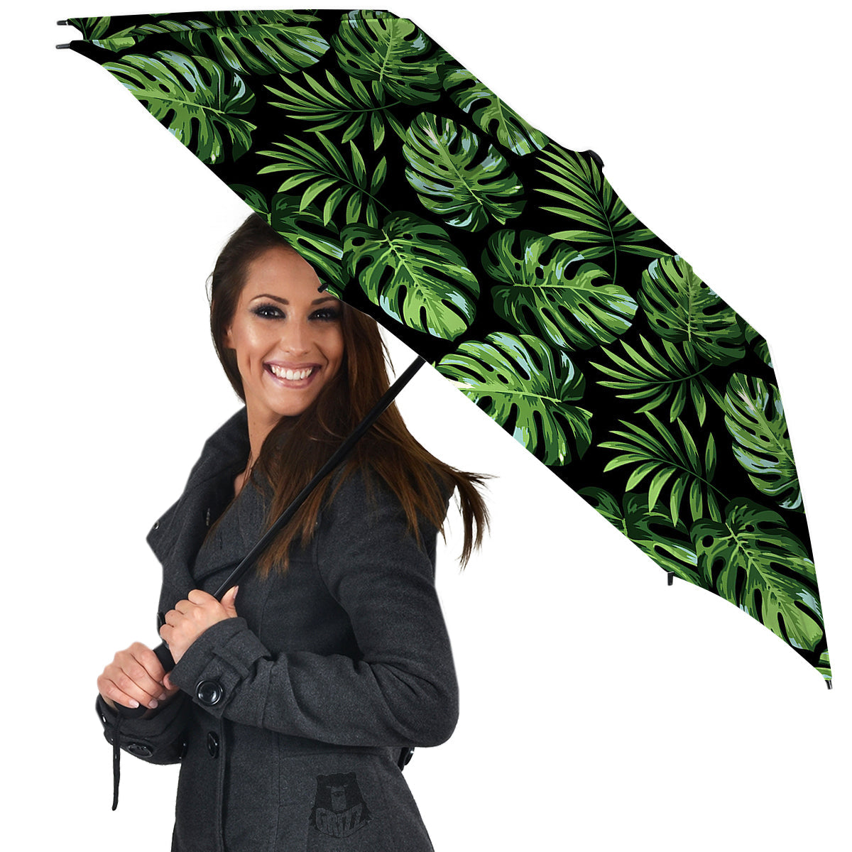 Monstera Leaves Tropical Print Pattern Umbrella-grizzshop