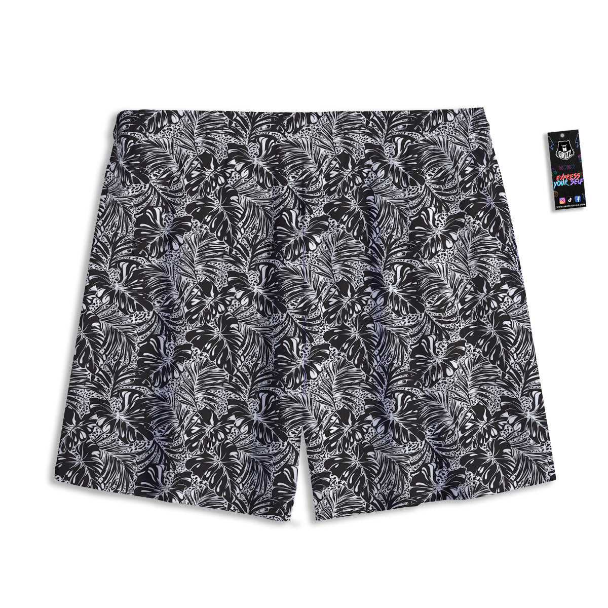 Night Owl Full Moon Print Mesh Shorts