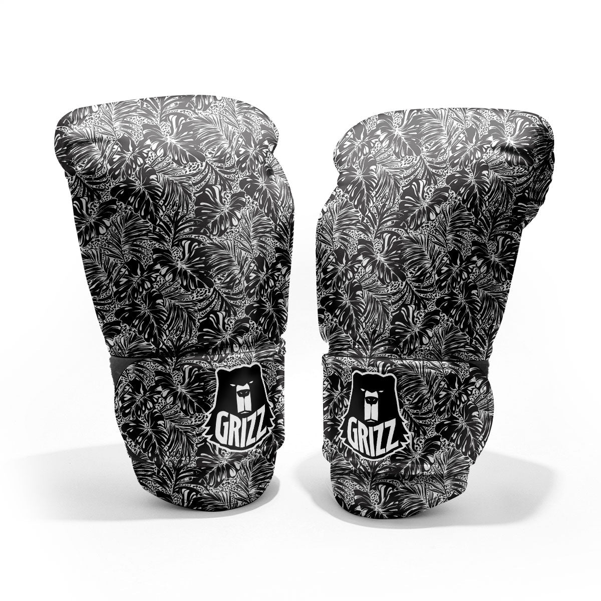 Monstera White And Black Print Pattern Pro Boxing Glove