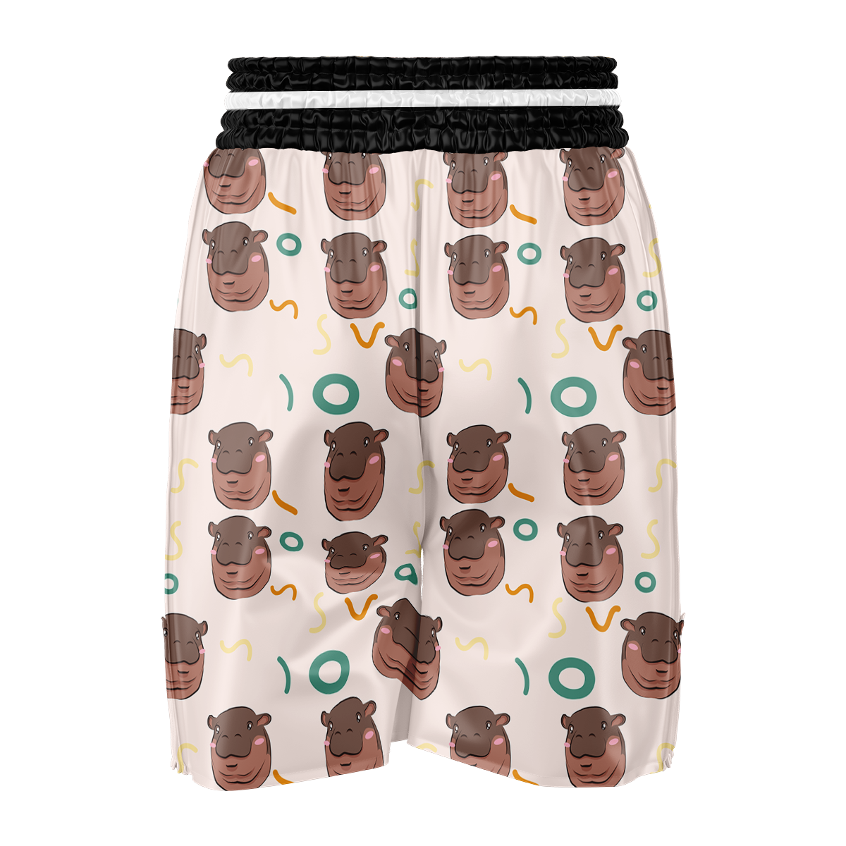 Moo Deng Hippo Boxing Shorts-grizzshop