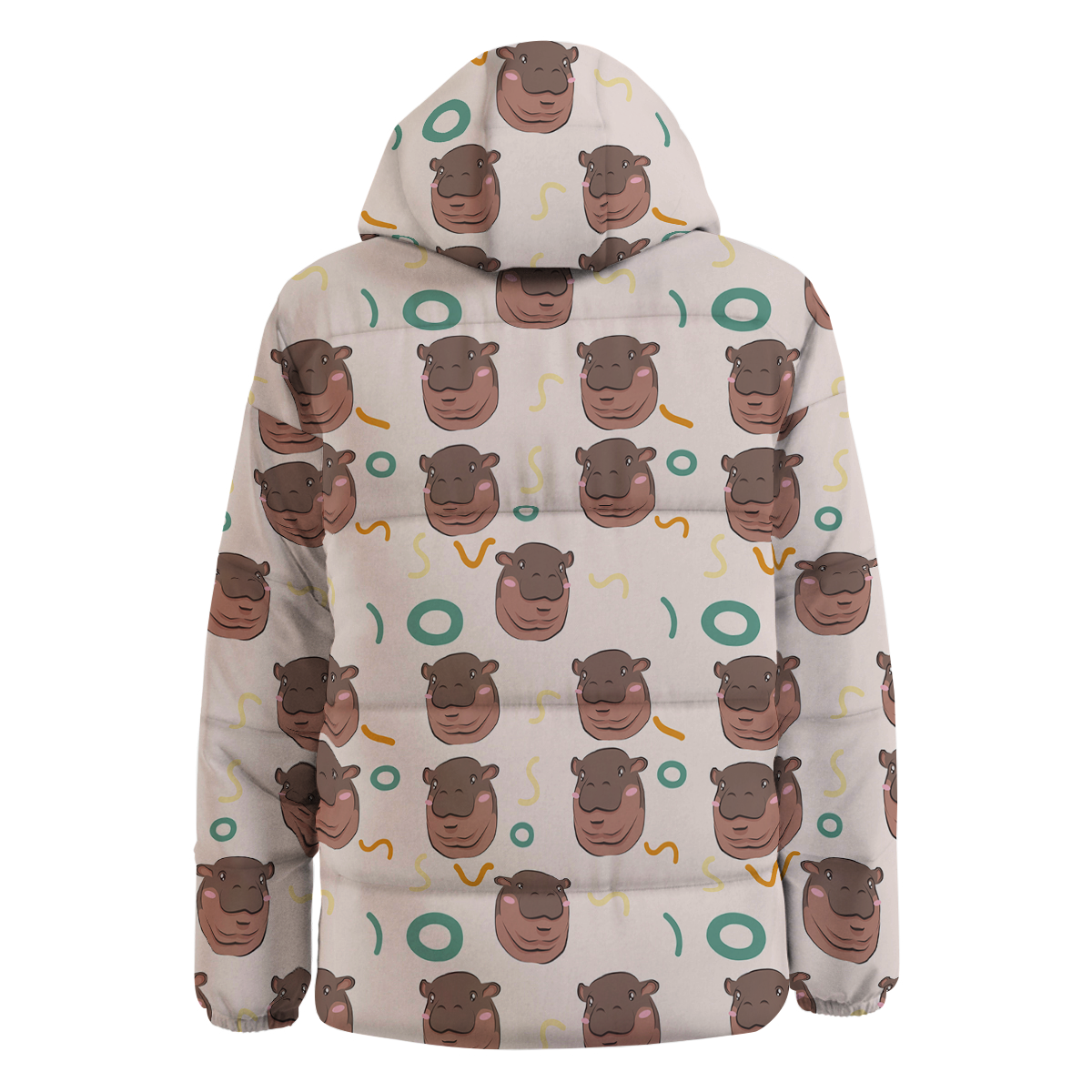 Moo Deng Hippo Down Jacket-grizzshop