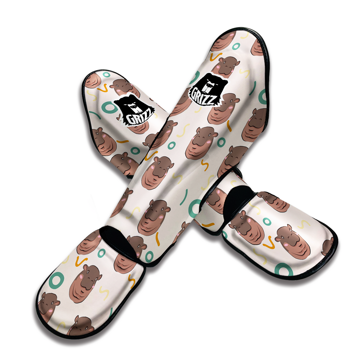 Moo Deng Hippo Muay Thai Shin Guards-grizzshop