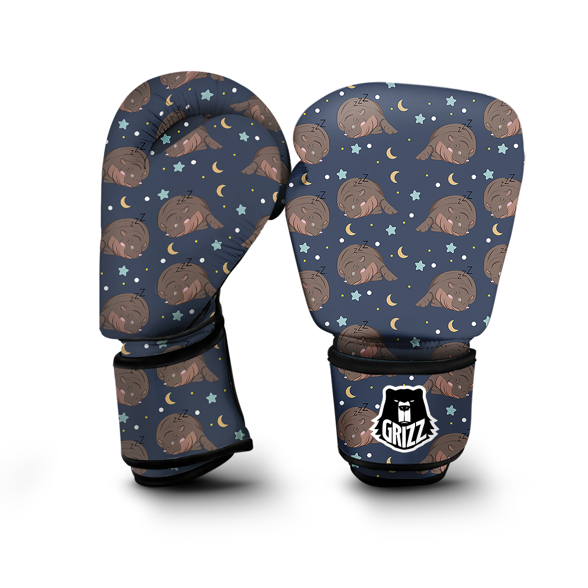 Moo Deng Hippo Sleeping Boxing Glove-grizzshop