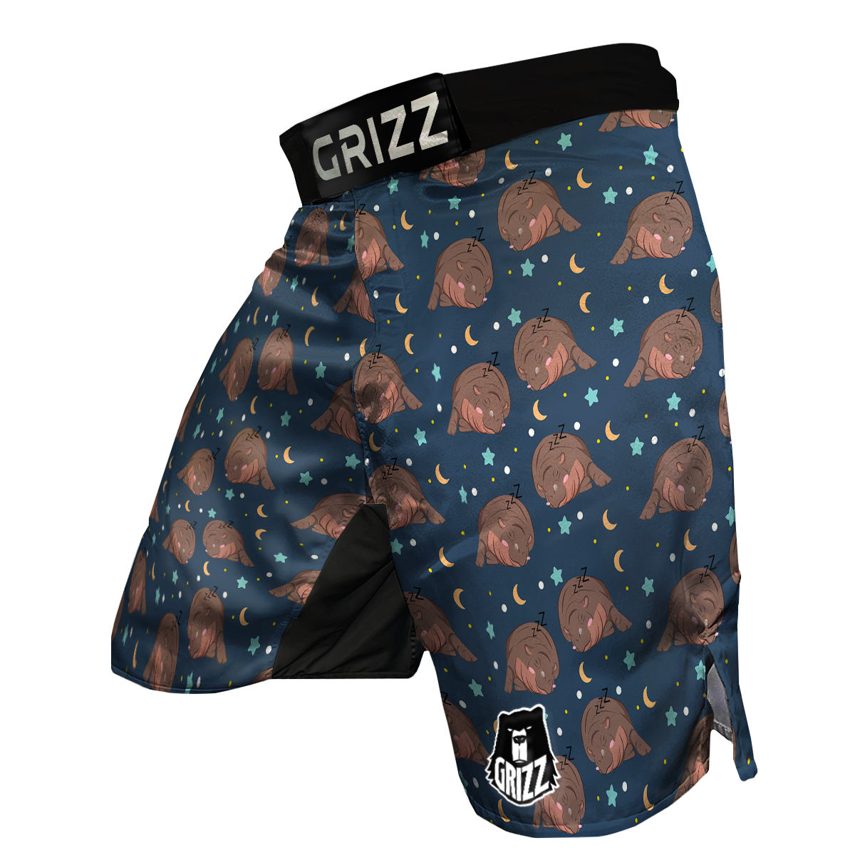 Moo Deng Hippo Sleeping MMA Shorts-grizzshop
