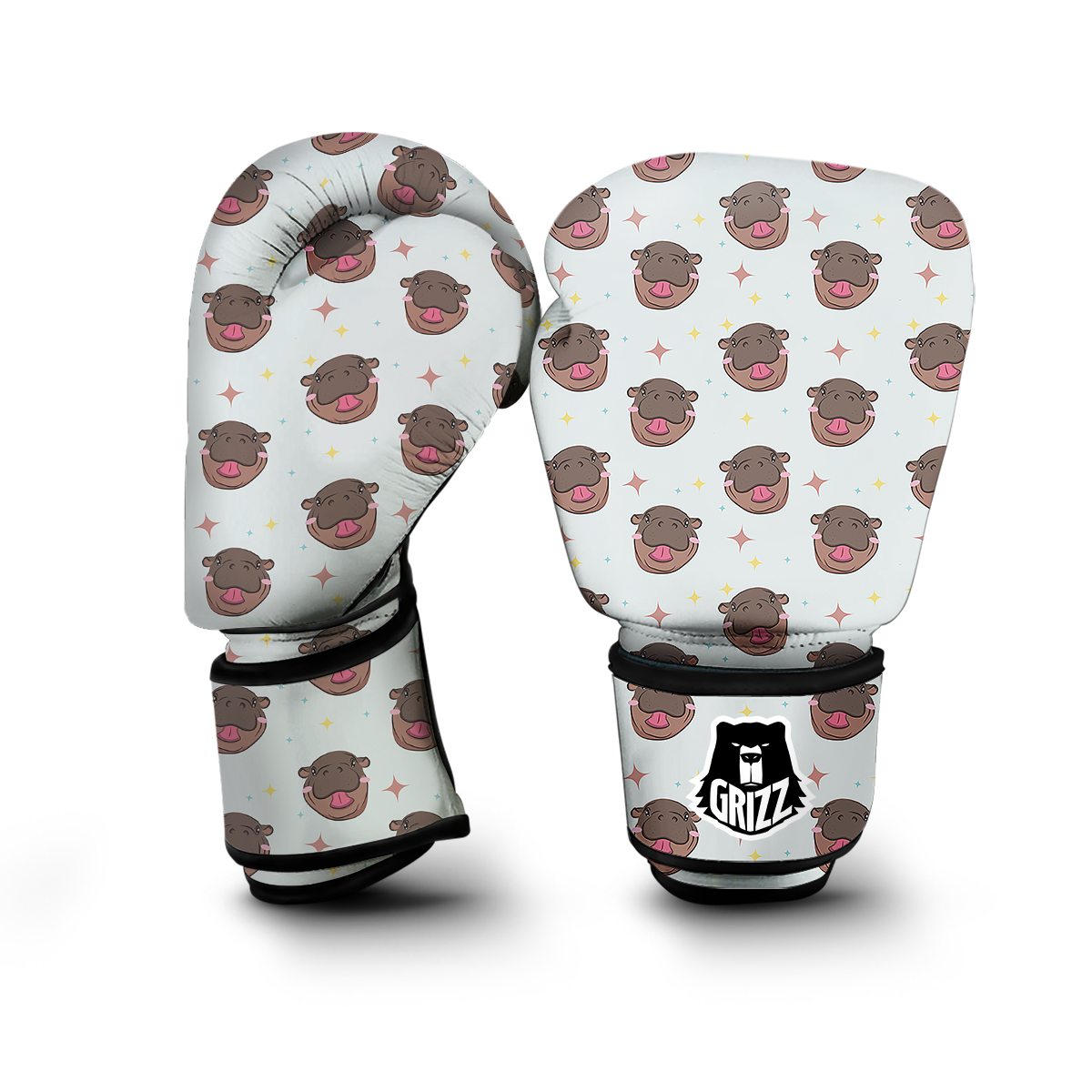 Moo Deng Hippo Smiling Boxing Glove-grizzshop