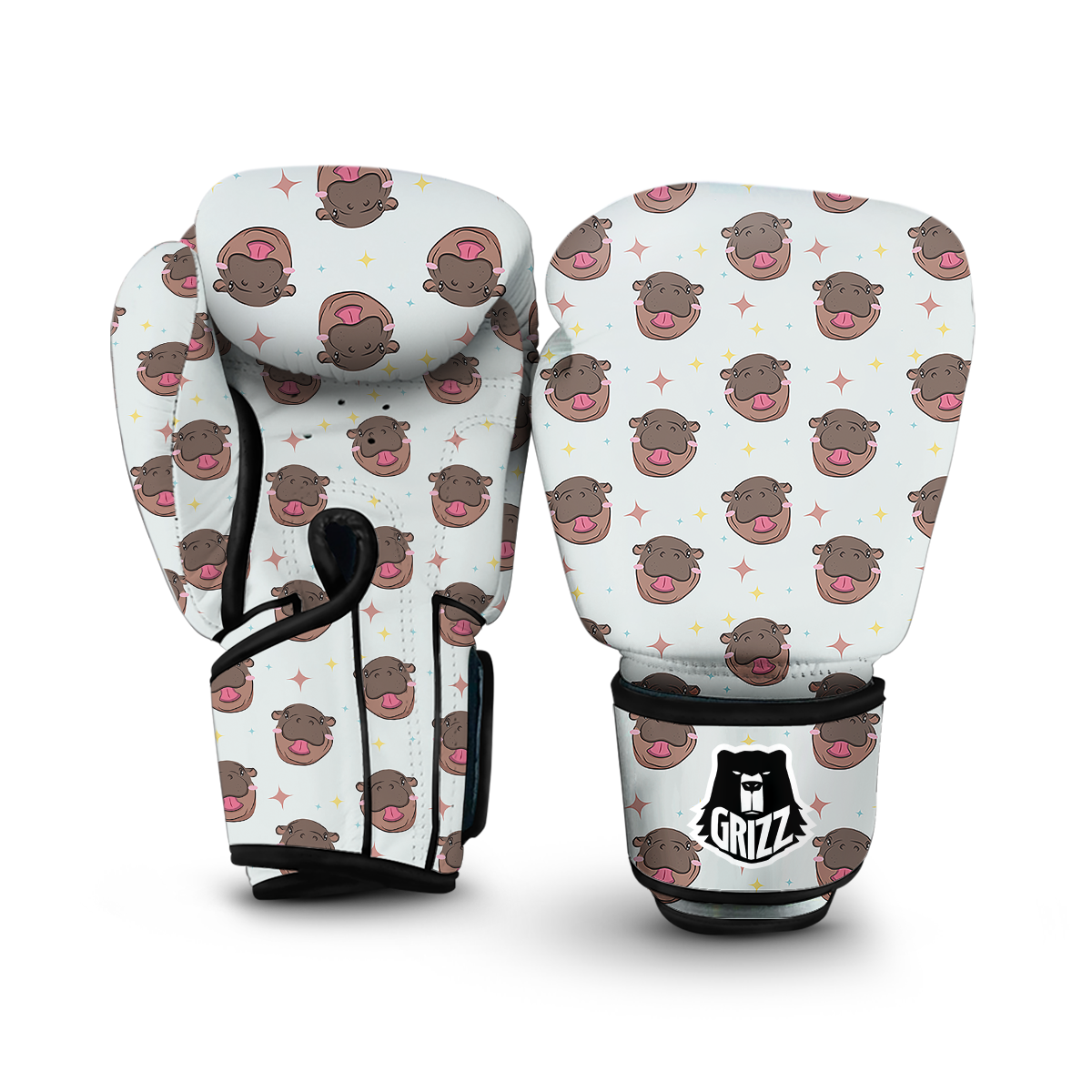 Moo Deng Hippo Smiling Boxing Glove-grizzshop