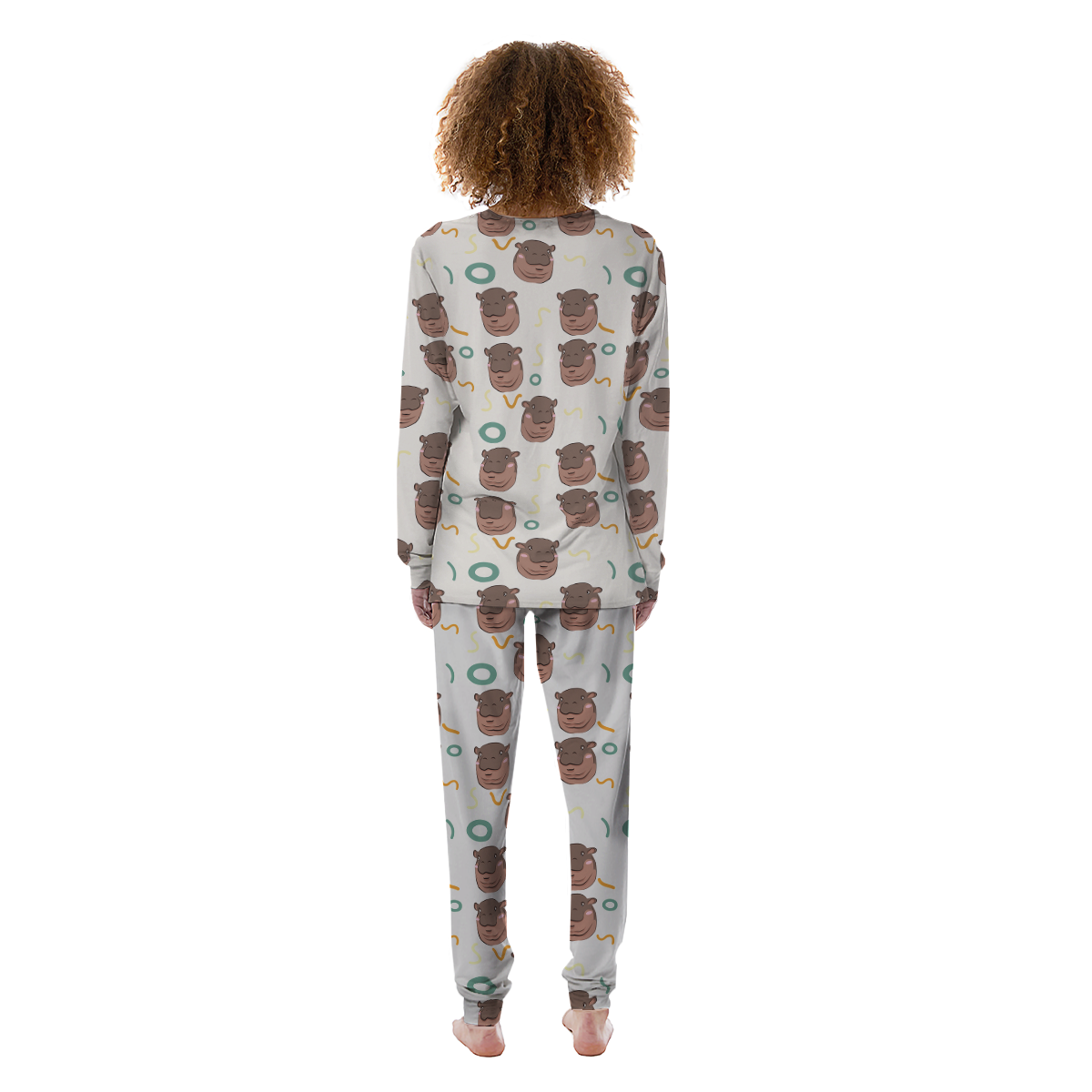 Moo Deng Hippo Women's Pajamas-grizzshop