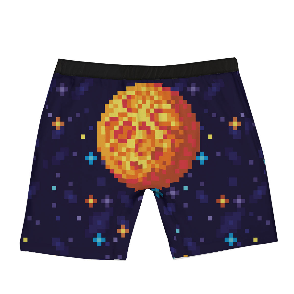 Moon 8-Bit Pixel Print Boxer Briefs-grizzshop