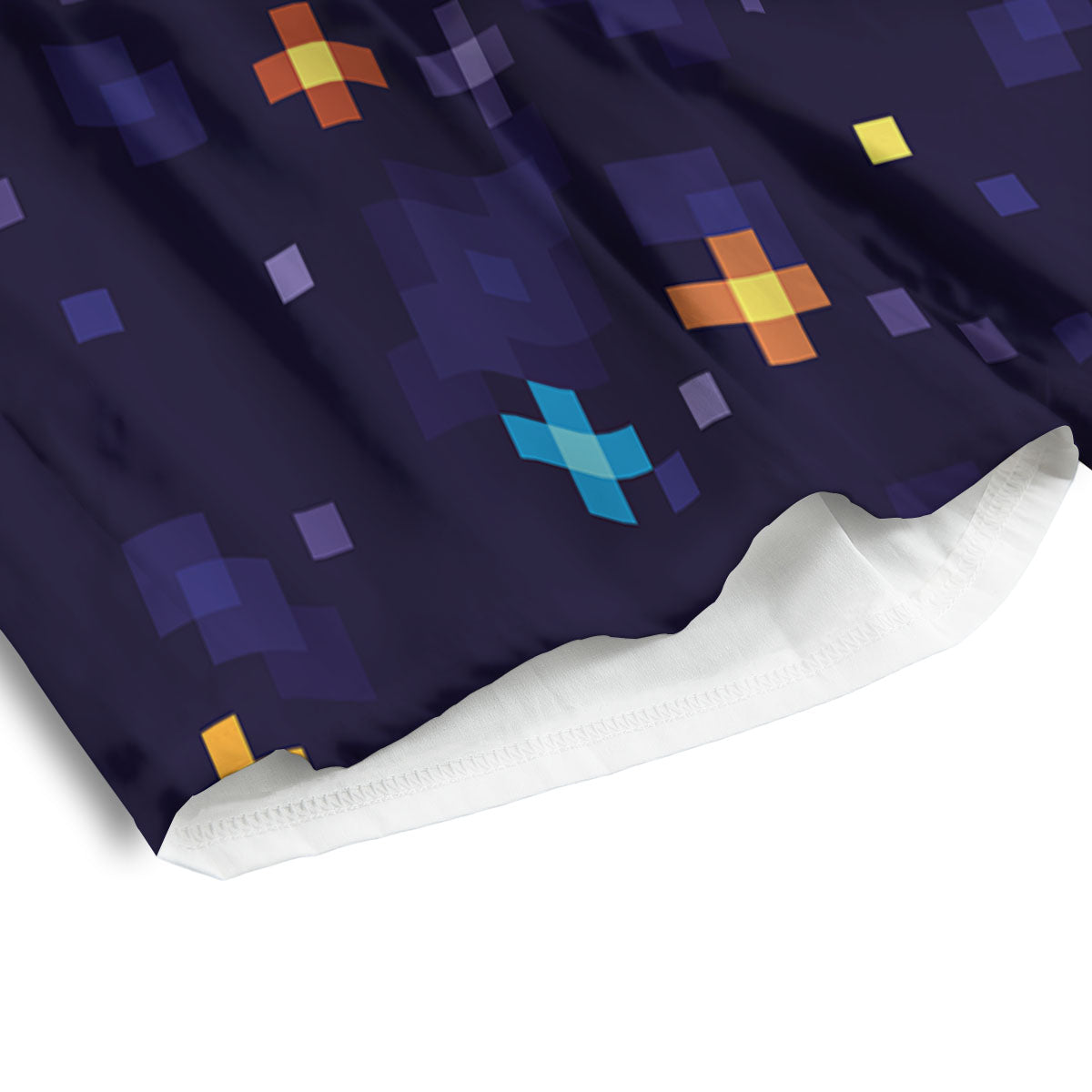 Moon 8-Bit Pixel Print Men's Athletic Shorts
