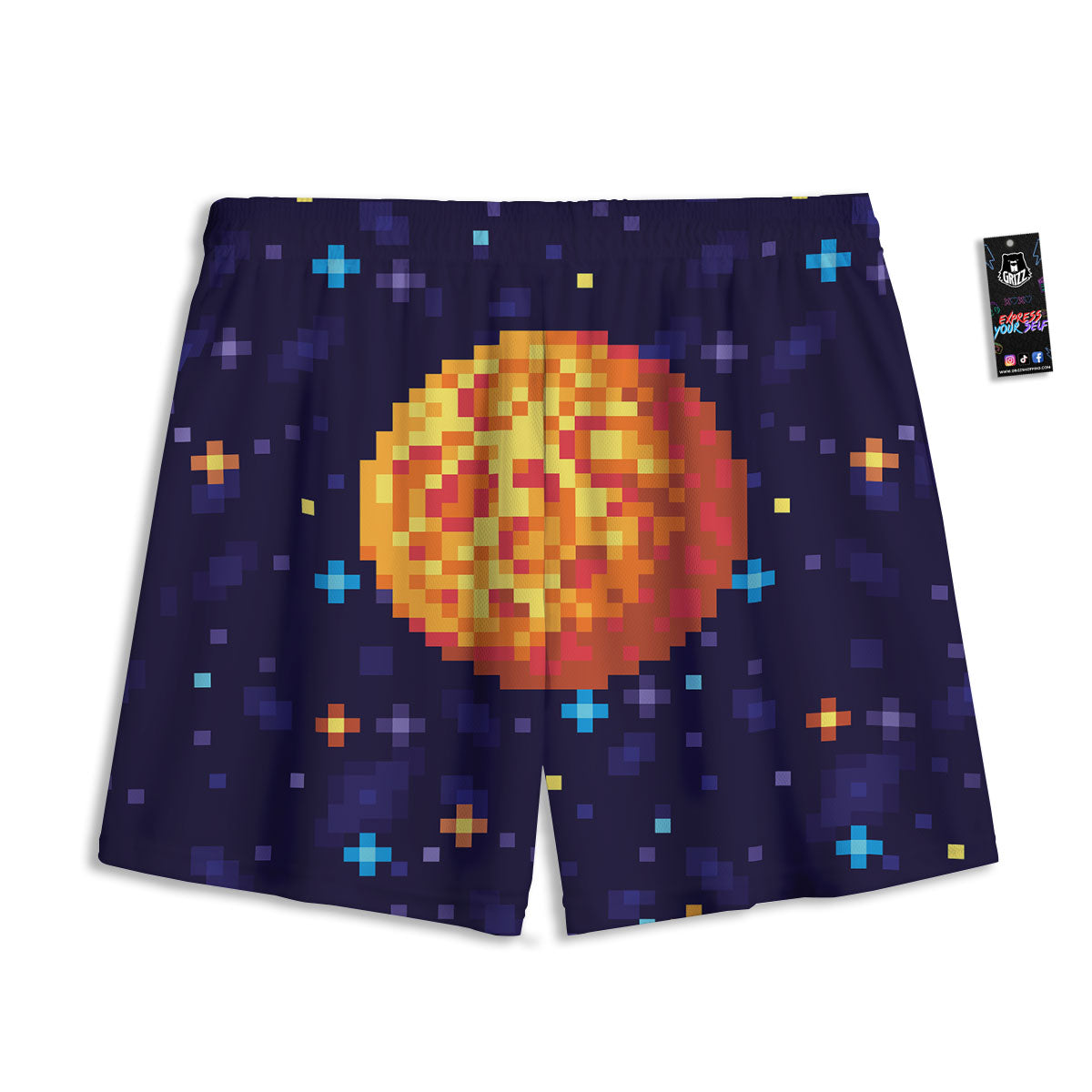 Nightclub EDM Party Print Mesh Shorts