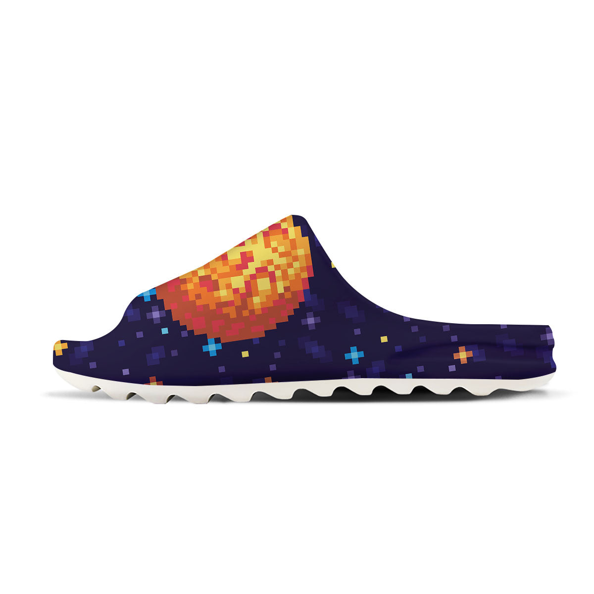 Moon 8-Bit Pixel Print Sandals-grizzshop