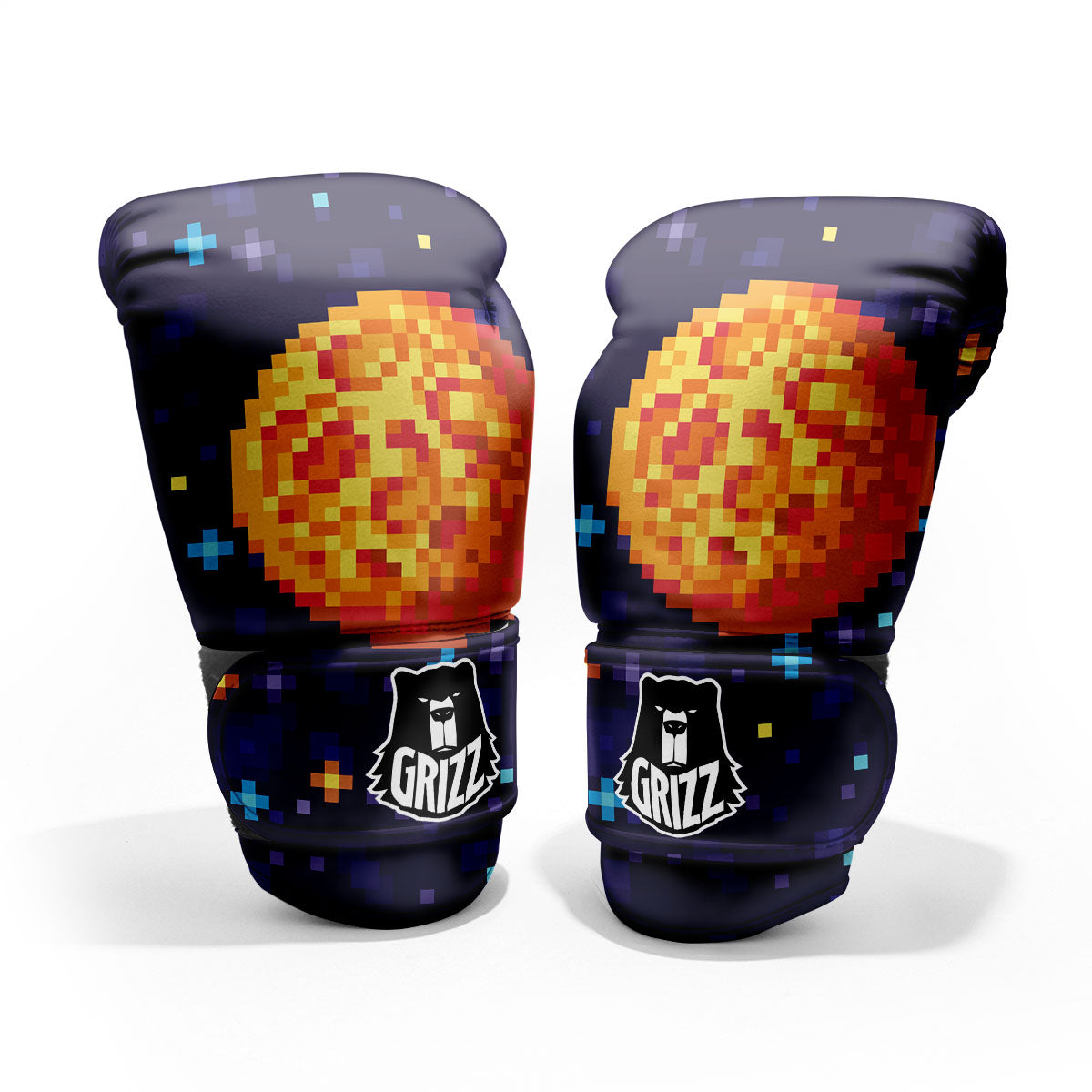 Moon 8-Bit Pixel Print Pro Boxing Glove
