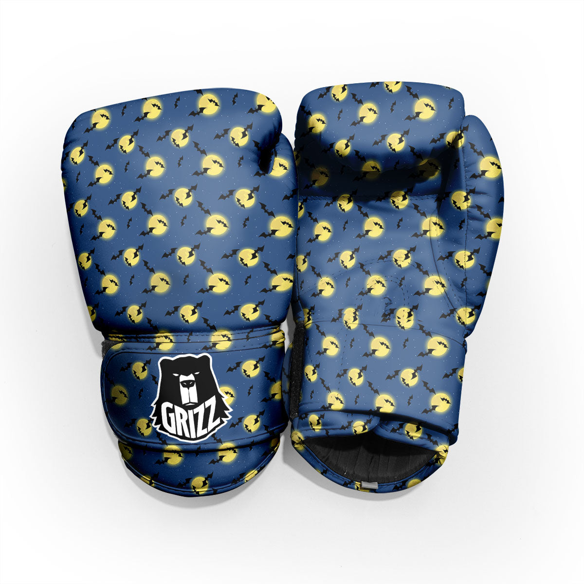 Moon And Bat Halloween Print Pattern Pro Boxing Glove