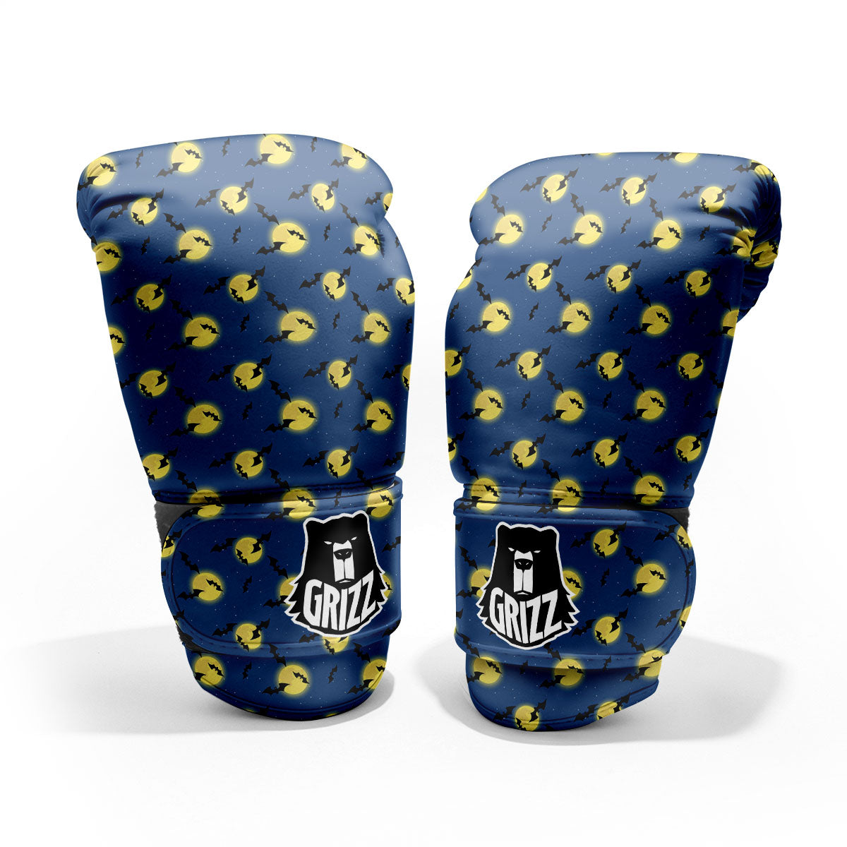 Moon And Bat Halloween Print Pattern Pro Boxing Glove