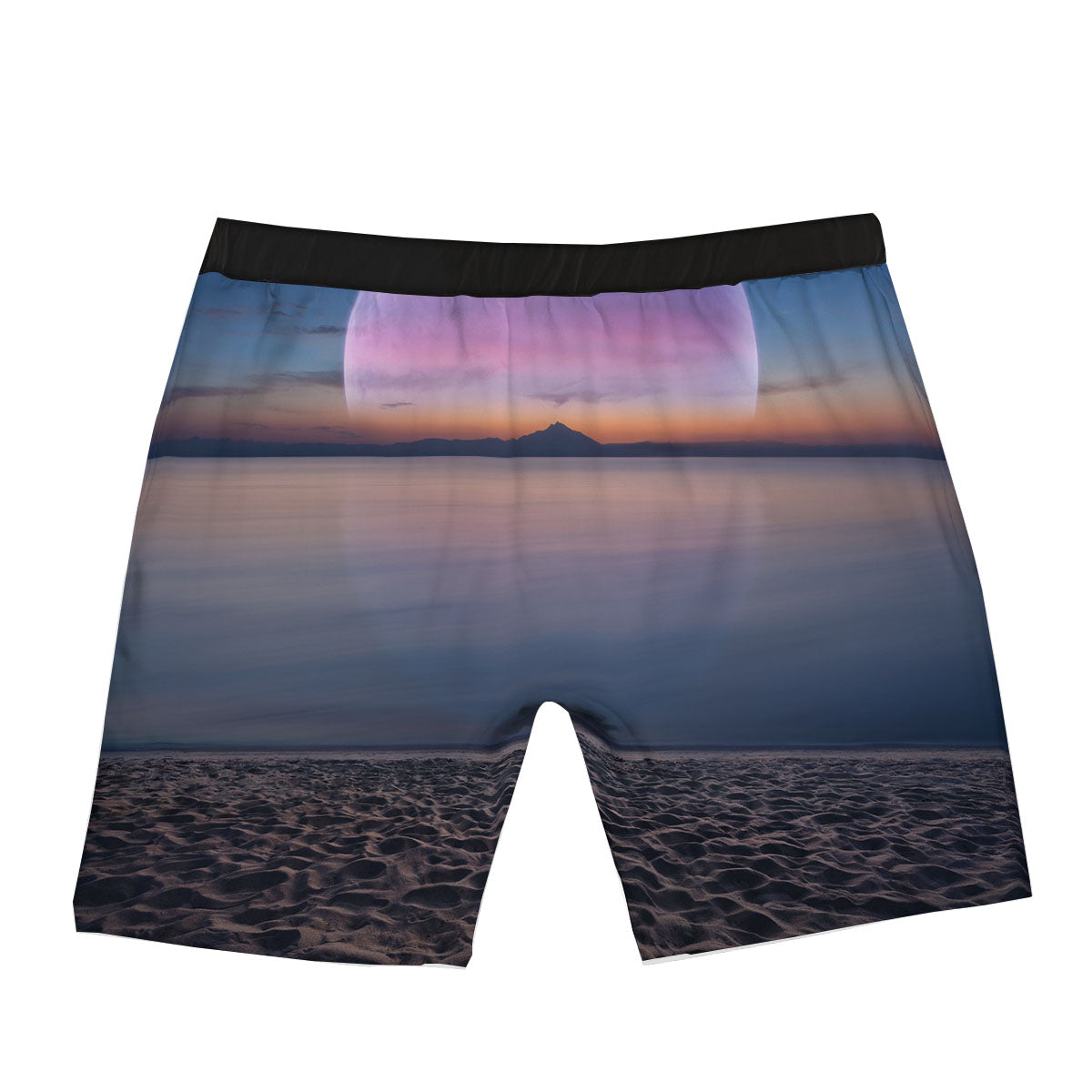 Moon And Beach Print Boxer Briefs-grizzshop