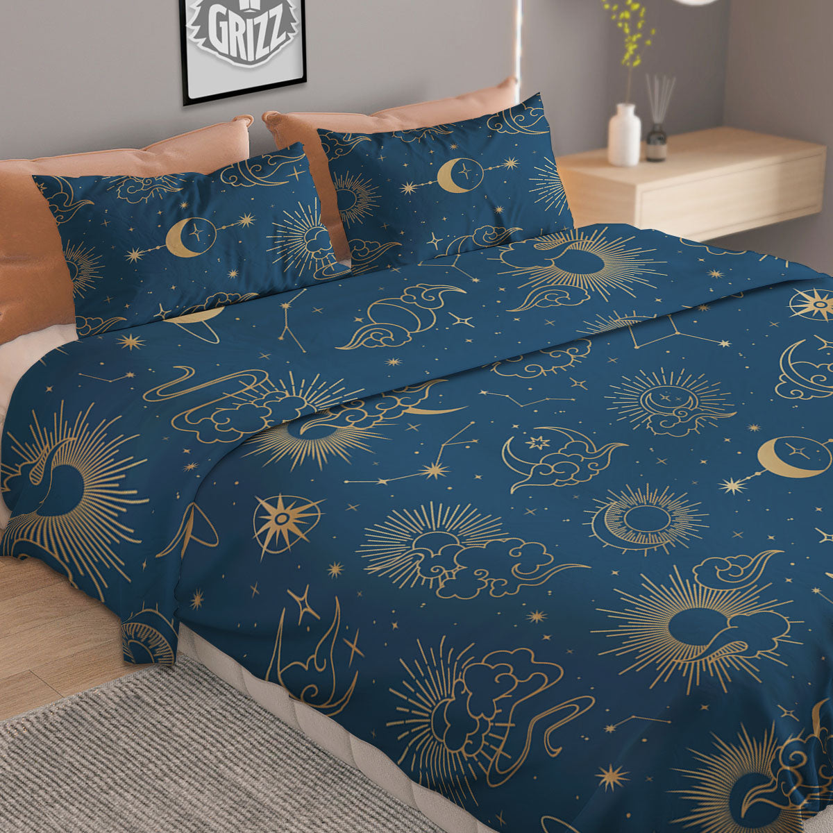Marble Dark Green Print Duvet Cover Bedding Set