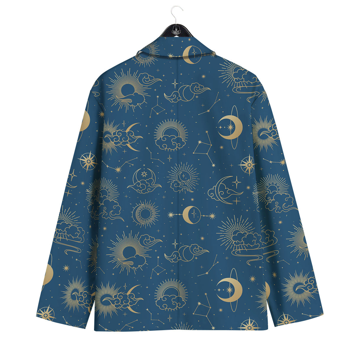 Moon And Blue Sun Print Pattern Men's Sport Coat-grizzshop