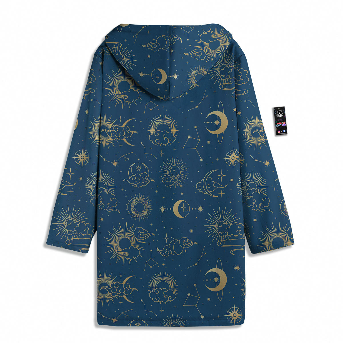 Moon And Blue Sun Print Pattern Men's Windbreaker Jacket-grizzshop