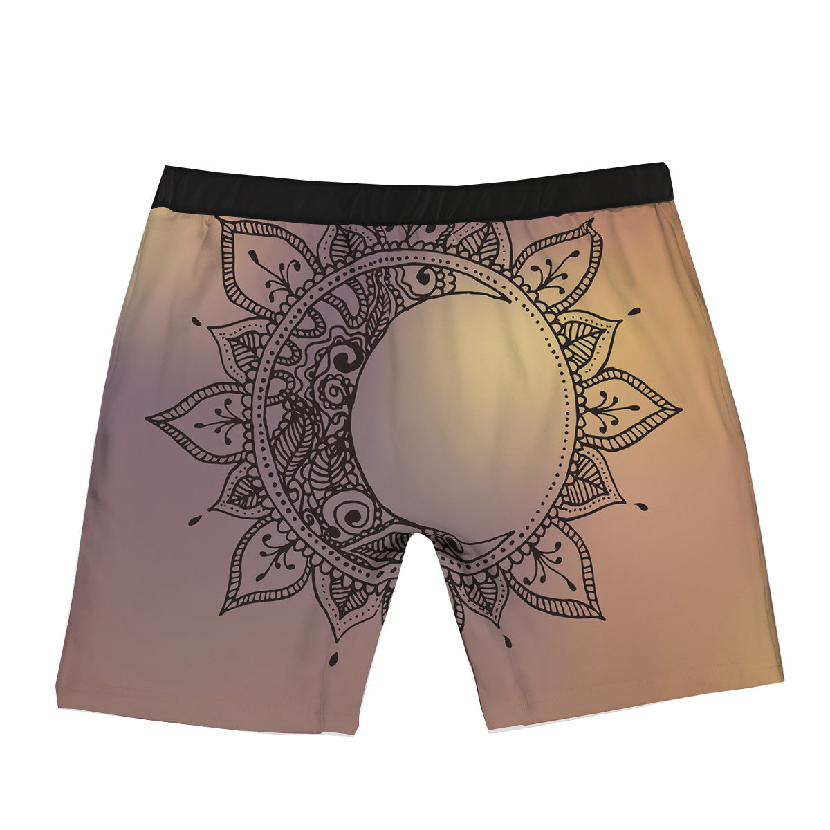 Moon And Bohemian Sun Print Boxer Briefs-grizzshop