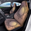 Moon And Bohemian Sun Print Car Seat Covers-grizzshop