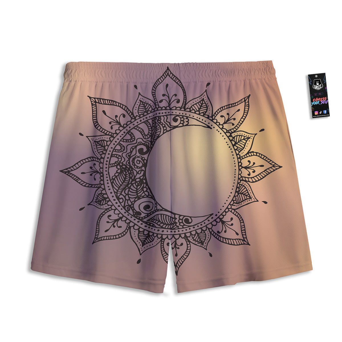 Marble Grey Bronze Print Mesh Shorts