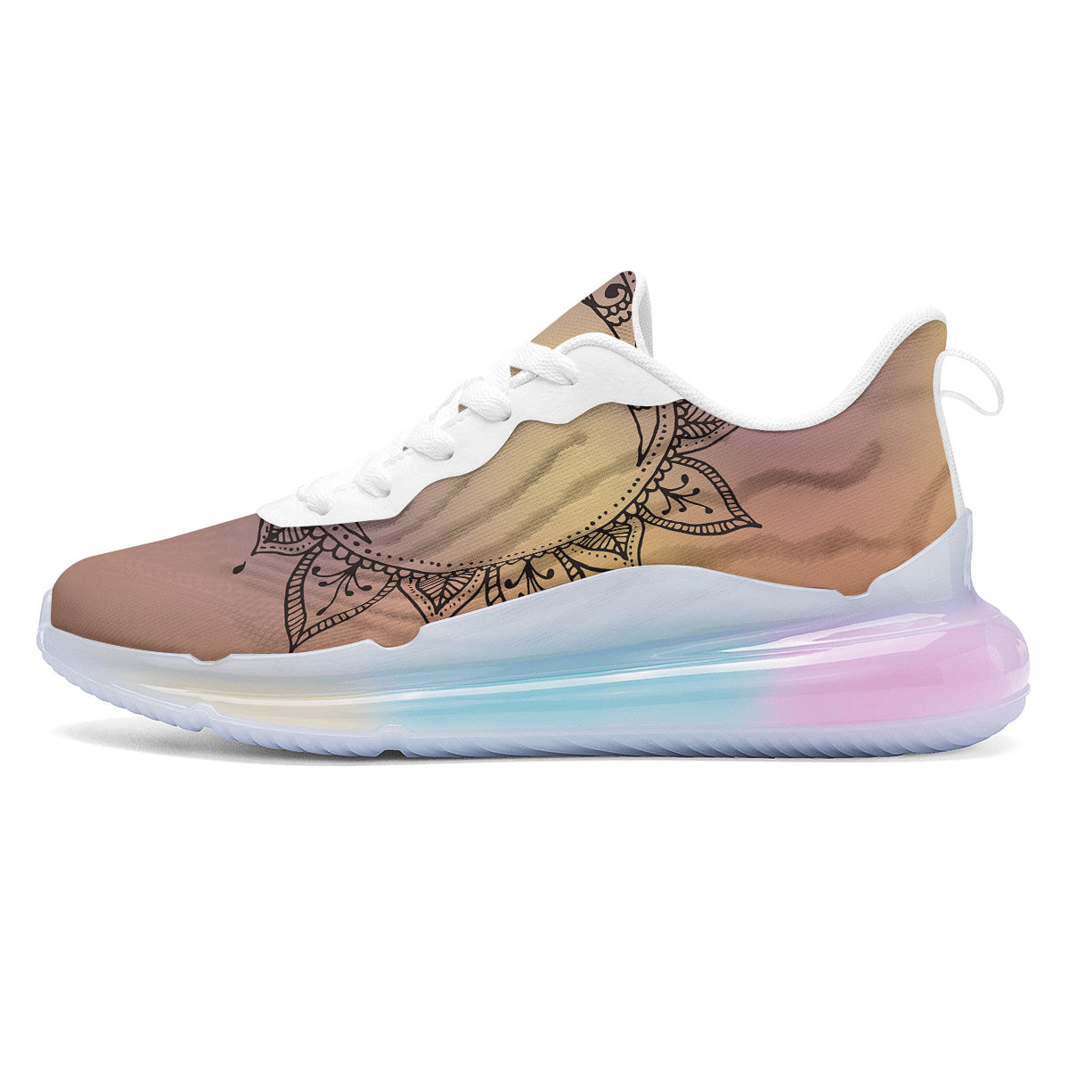 Moon And Bohemian Sun Print Running Sneakers-grizzshop