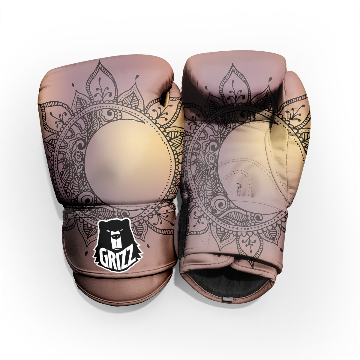 Moon And Bohemian Sun Print Pro Boxing Glove