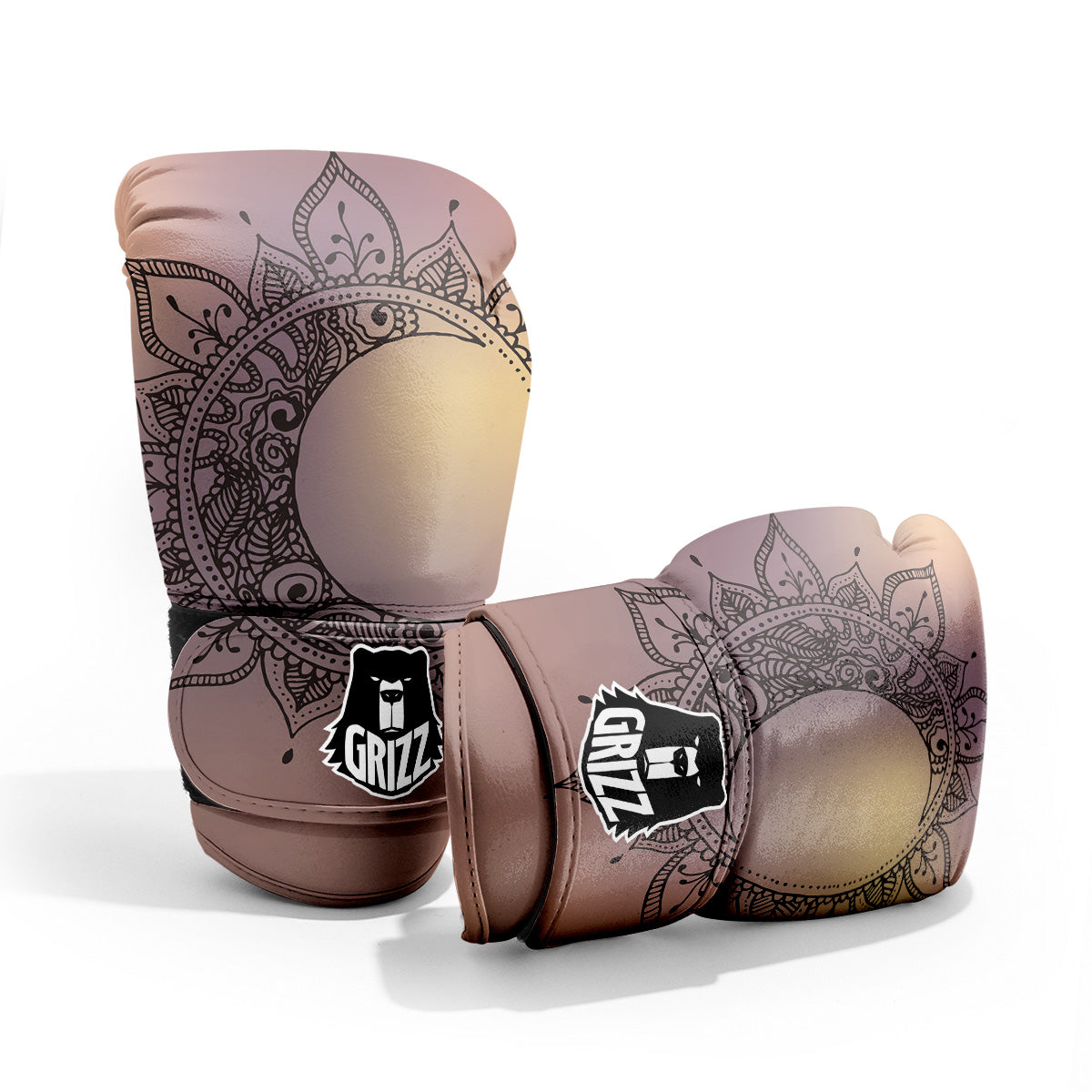 Moon And Bohemian Sun Print Pro Boxing Glove