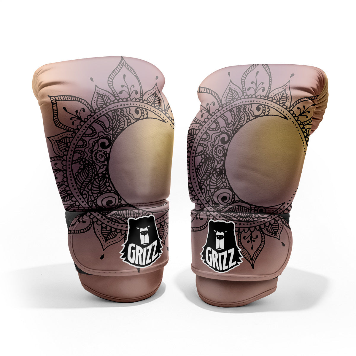 Moon And Bohemian Sun Print Pro Boxing Glove