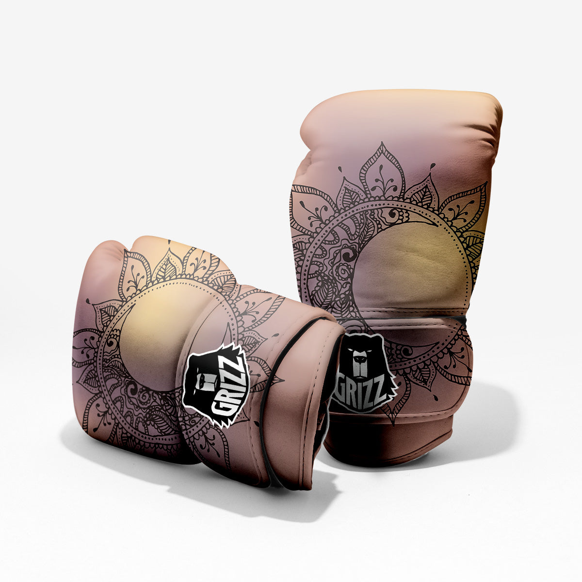 Moon And Bohemian Sun Print Pro Boxing Glove
