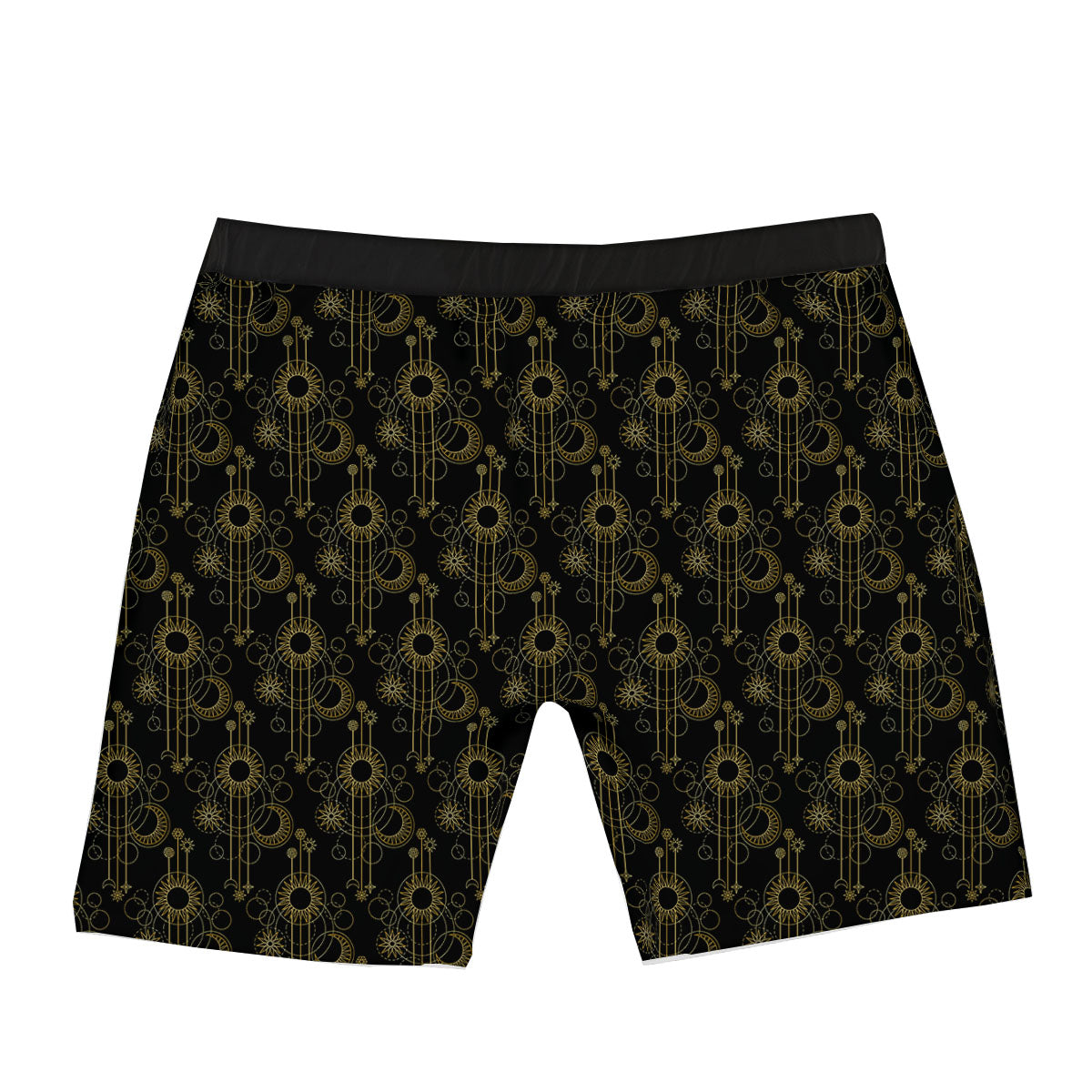 Moon And Boho Sun Print Pattern Boxer Briefs-grizzshop