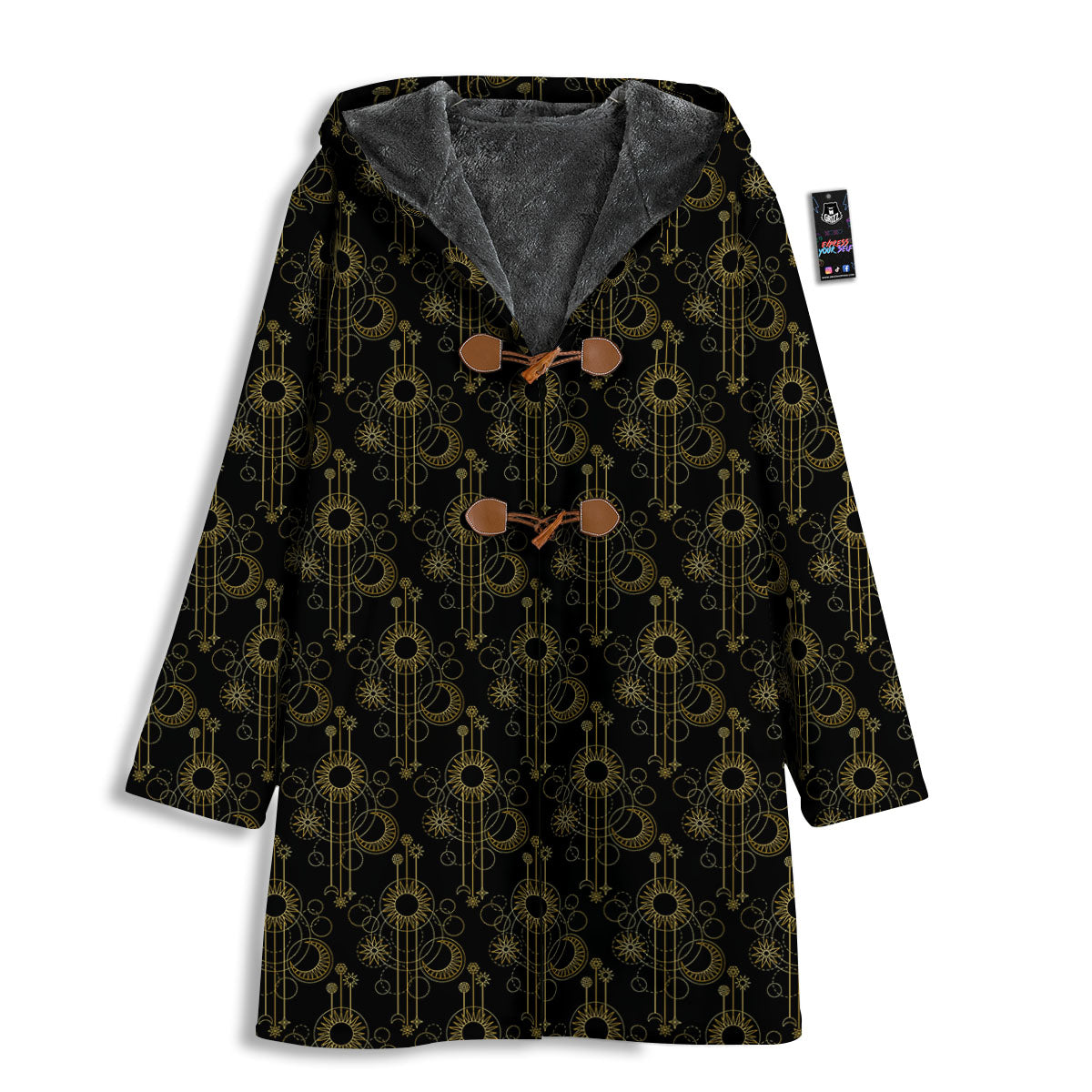 Moon And Boho Sun Print Pattern Men's Windbreaker Jacket-grizzshop
