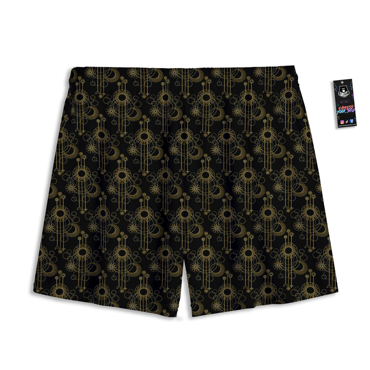 Marble Grey Print Mesh Shorts