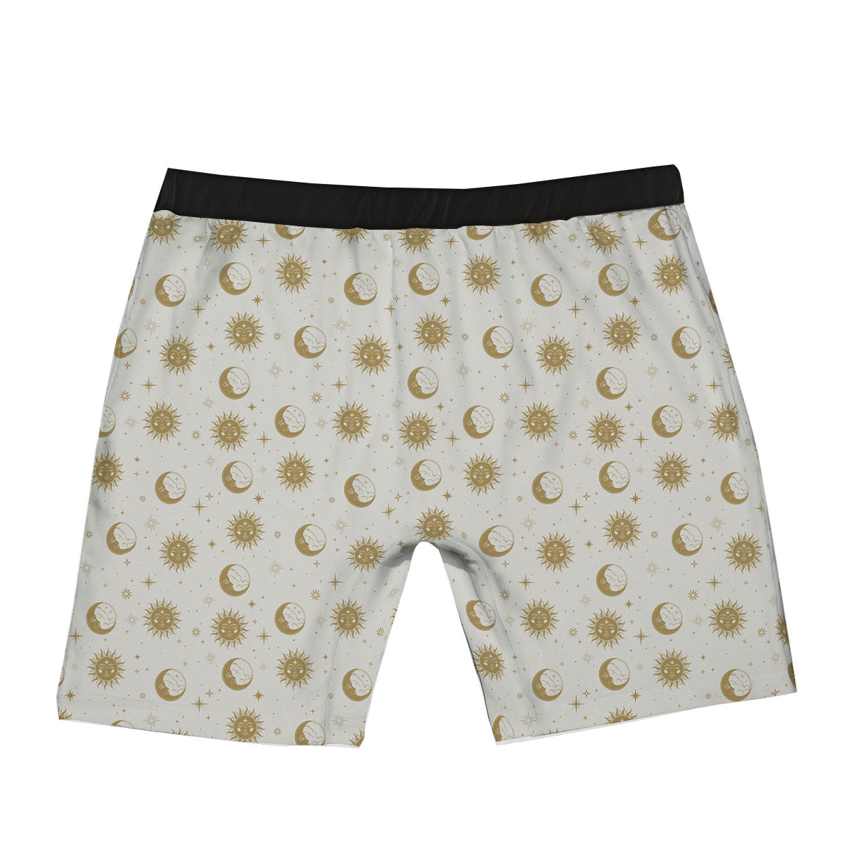 Moon And Gold Sun Print Pattern Boxer Briefs-grizzshop