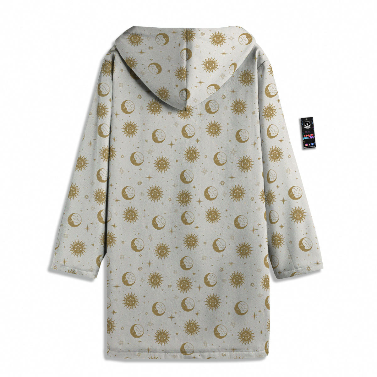 Moon And Gold Sun Print Pattern Men's Windbreaker Jacket-grizzshop