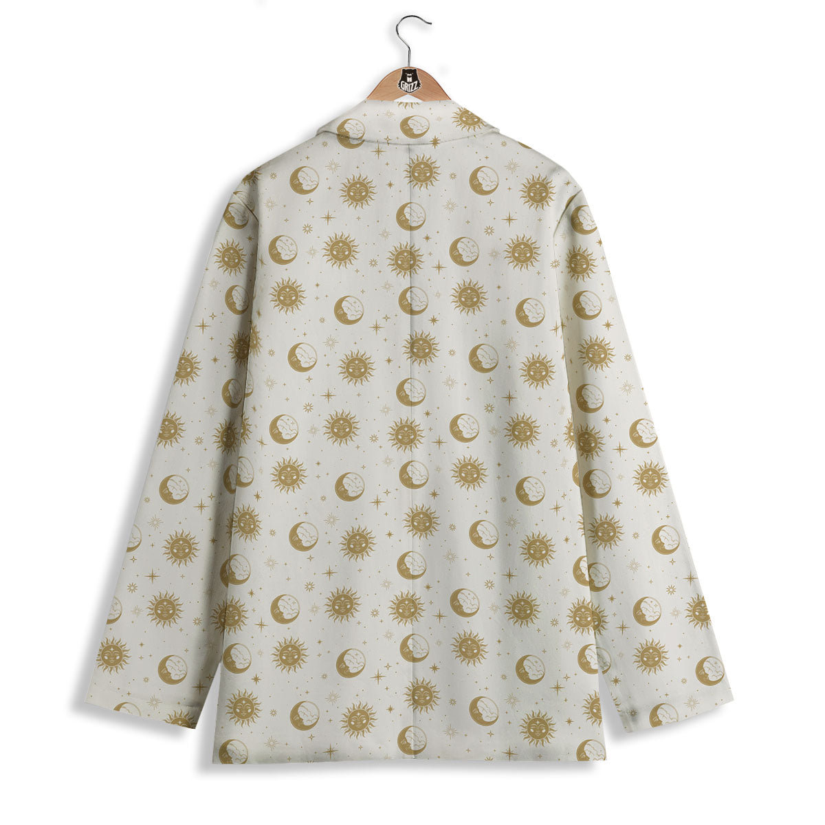 Moon And Gold Sun Print Pattern Women's Blazer-grizzshop