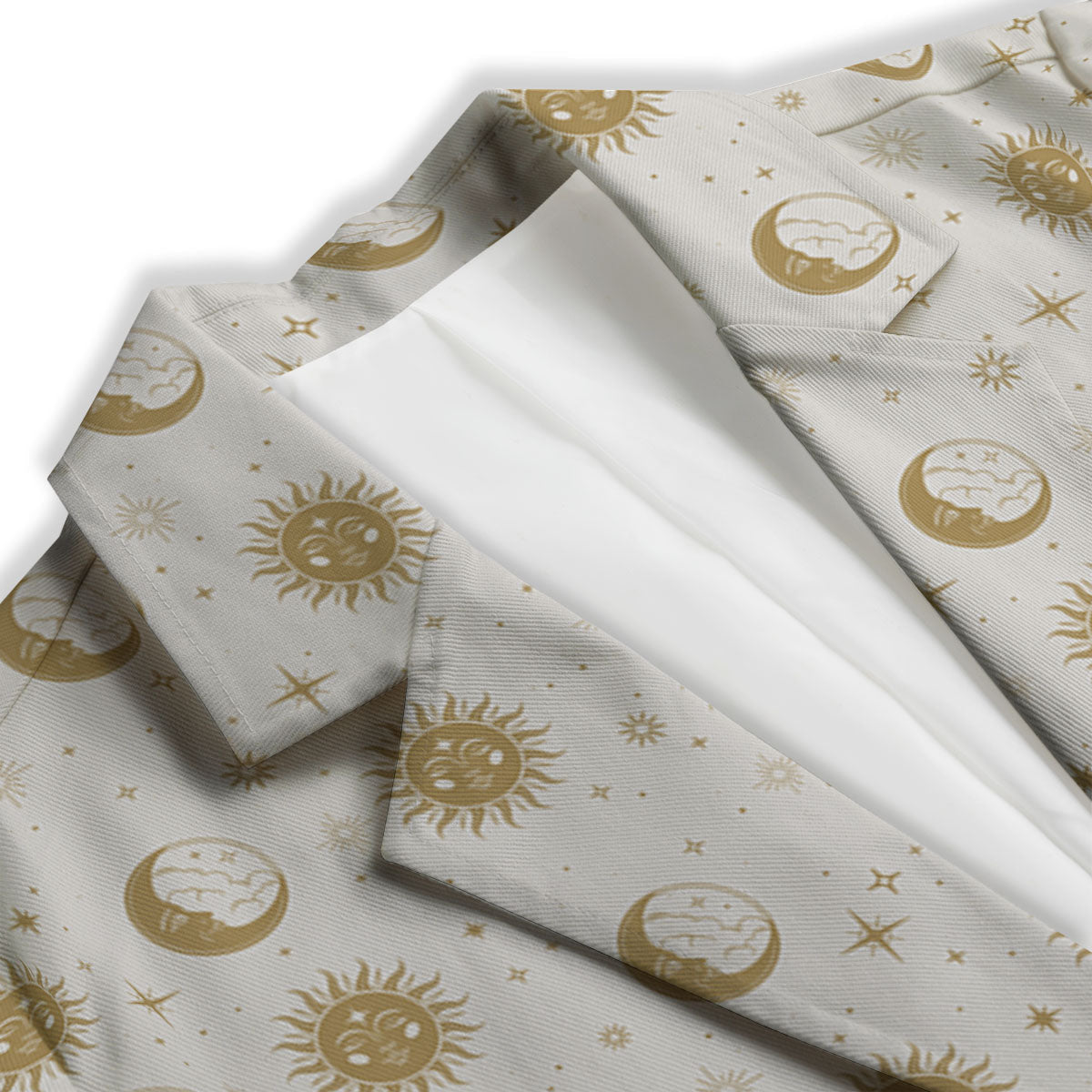 Moon And Gold Sun Print Pattern Women's Blazer-grizzshop