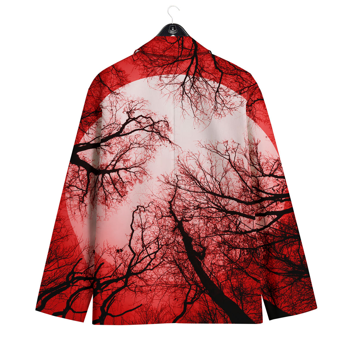 Moon And Horror Forest Print Men's Sport Coat-grizzshop