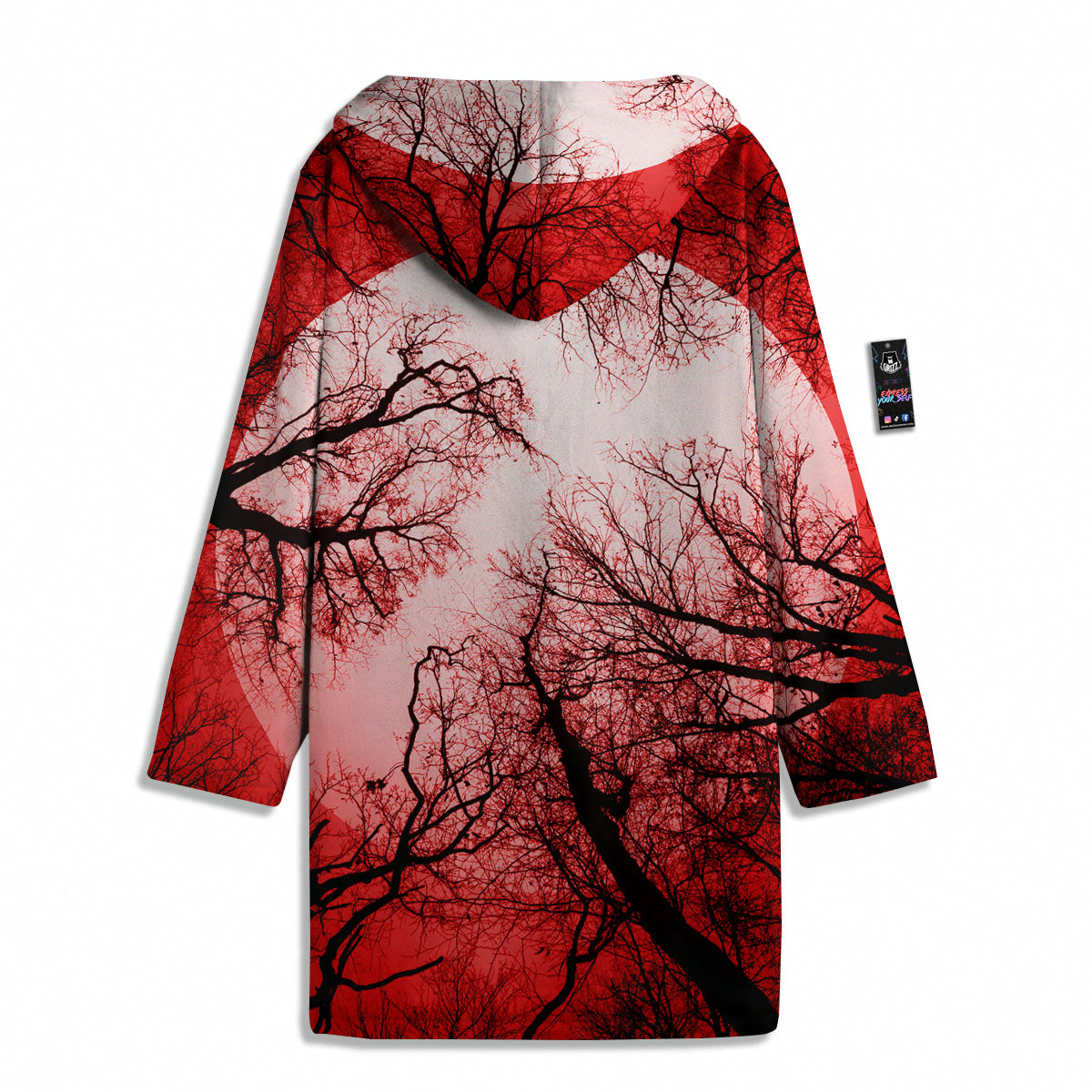 Moon And Horror Forest Print Men's Windbreaker Jacket-grizzshop