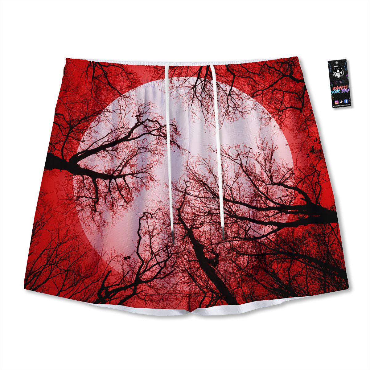 Ninja Cute Print Pattern Mesh Shorts