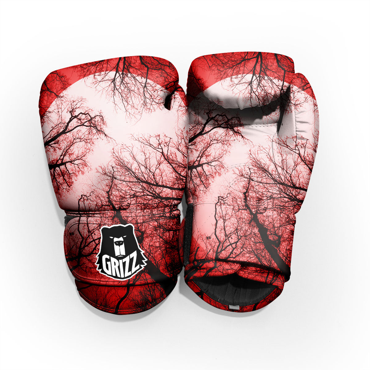 Moon And Horror Forest Print Pro Boxing Glove