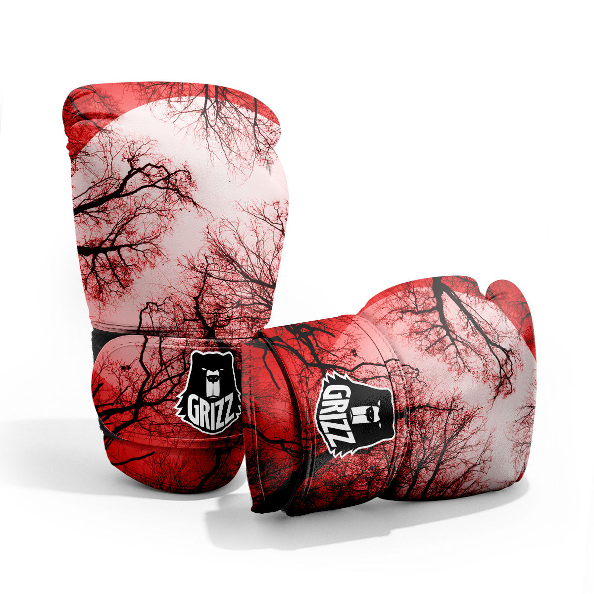 Moon And Horror Forest Print Pro Boxing Glove