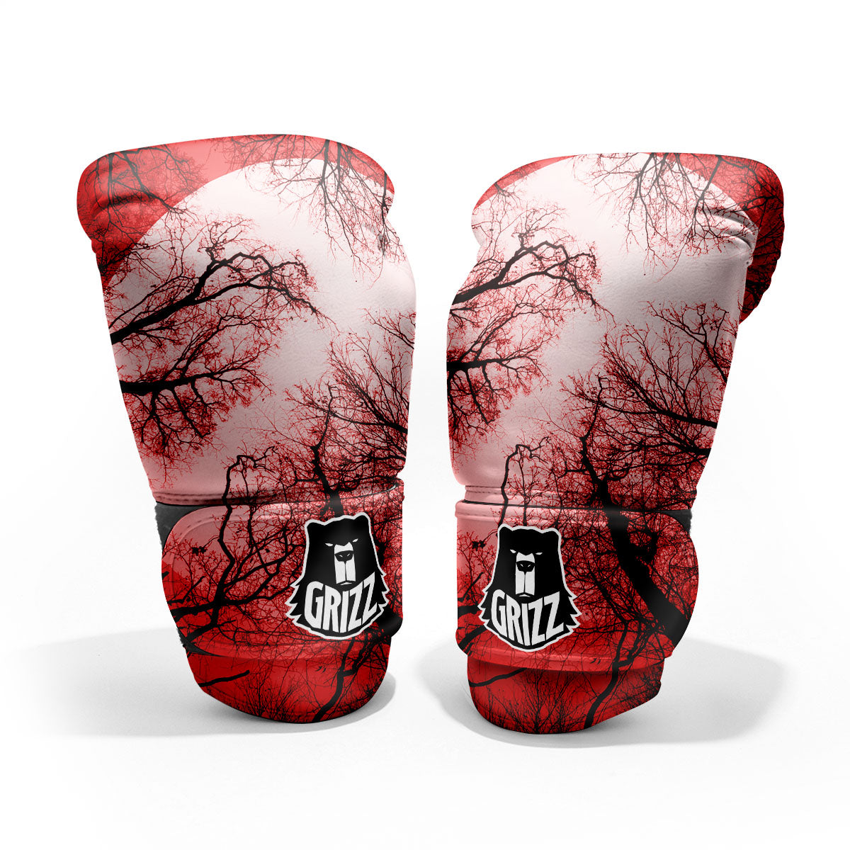 Moon And Horror Forest Print Pro Boxing Glove